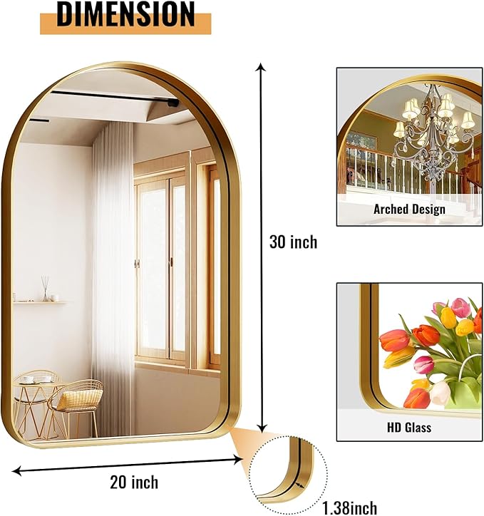 Arched Bathroom Mirror - Image 4