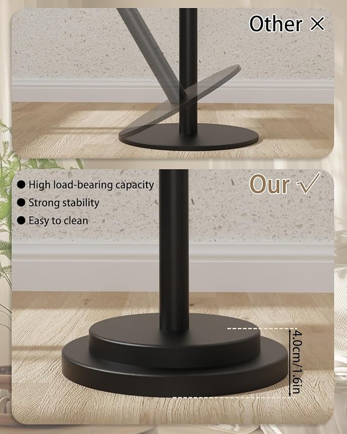Small Side Table, Height Adjustable Nightstand, Square Indoor Metal Plant Stand - Image 6