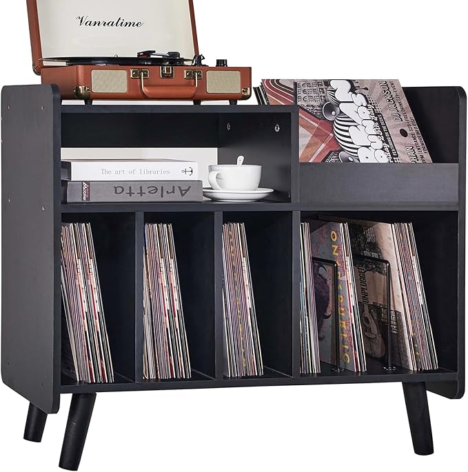 Record Player Stand, Large Record Player Table Cabinet by Unknown