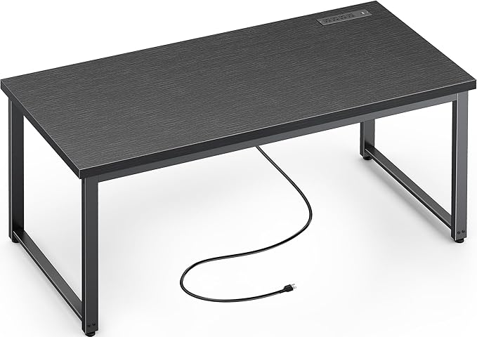 Huuger 55 x 24 inch Desk with Power Outlets & USB-C, Deeper & Thicker Desktop - Image 9