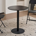 24 inch Black Round Table Small Dining Table, Metal Modern Kitchen Table by Kasinali