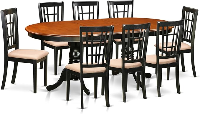 East West Furniture PLNI9-BCH-C 9 Piece Modern Dining Table Set Includes an by EastWestFurniture