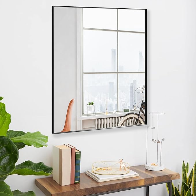 24x30 Inch Black Bathroom Mirror - Image 3