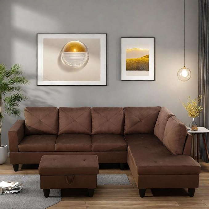 L Shaped Sectional Couches, Modern Modular Sectional Sofa Furniture by FONTOI