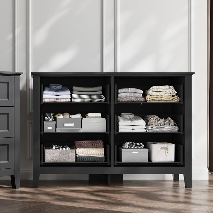 LINSY HOME 6 Drawers Dresser for Bedroom, Modern Farmhouse Dresser TV Stand - Image 5