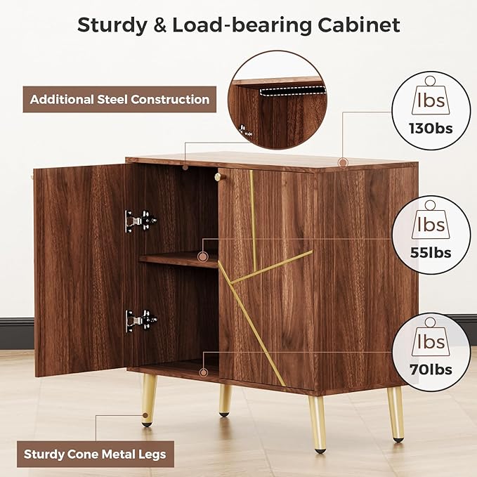 Storage Cabinet, Free Standing Buffet Cabinet, Morden Sideboard and Buffet - Image 3
