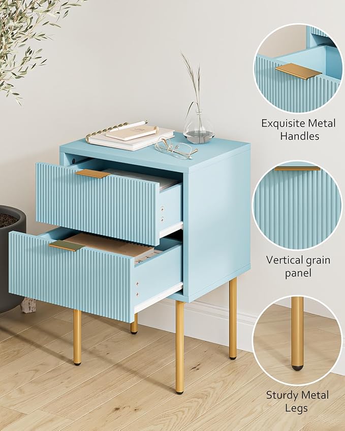 Masupu Night Stand, Mid-Century Modern Bedside Table - Image 3