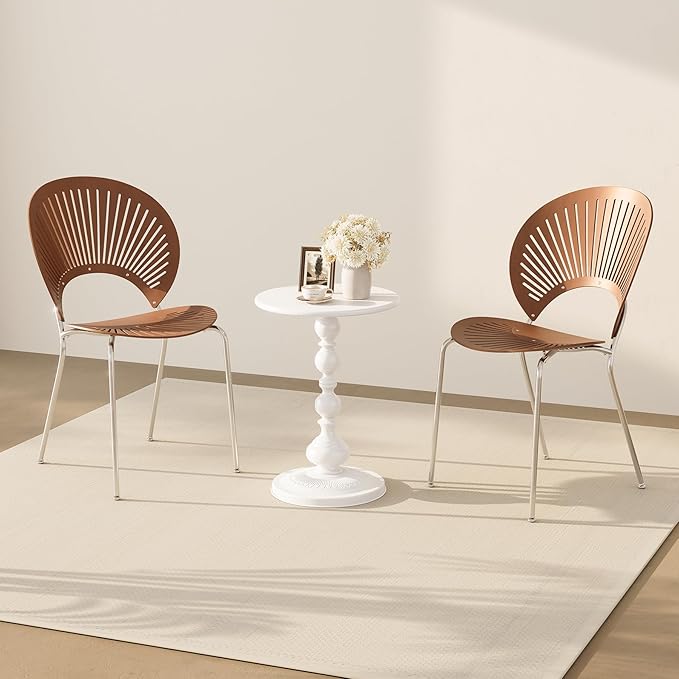 Metal Round Side Table, Small Drink Table - Image 6
