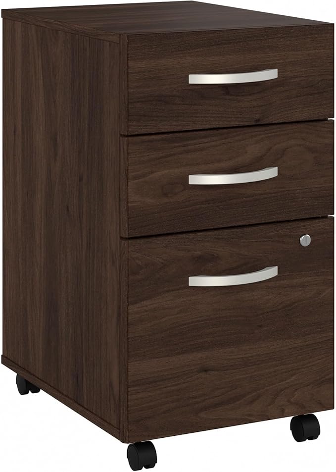 Bush Business Furniture Studio C 3 Drawer Mobile File Cabinet in Black Walnut by BushBusinessFurniture