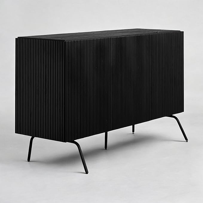 NTC Veil Modern Sideboard with 3 Doors, Buffet Cabinet with Vertical Groove by NTC