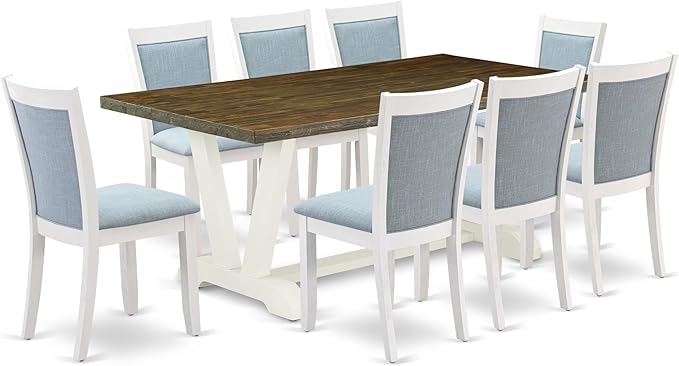 East West Furniture V077MZ015-9 9 Piece Kitchen Table & Chairs Set Includes a by EastWestFurniture
