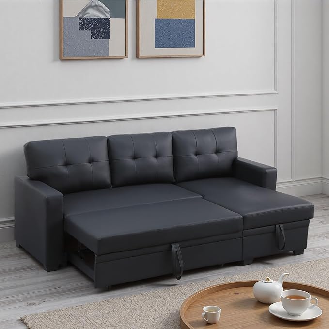 L-Shape Sofa Bed, Pull Out Sleeper Sofa - Image 6