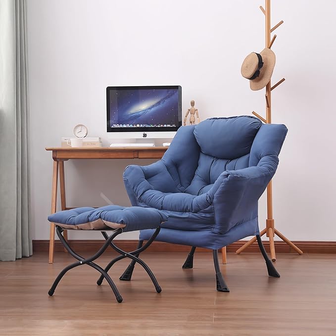 Lazy Chair and Ottoman, Large Accent Lounge Chair - Image 2