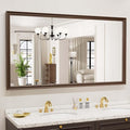 WEER Retro Copper Bathroom Mirror, 55x30 Inch Bronze Oil Rubbed Framed Mirror by WEER
