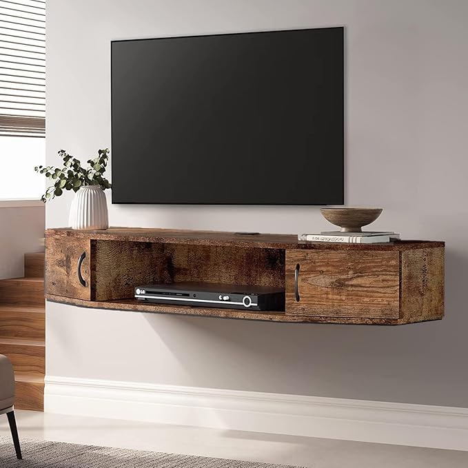 FITUEYES Floating TV Stand Wall Mounted TV Shelf Entertainment Center, Media - Image 3