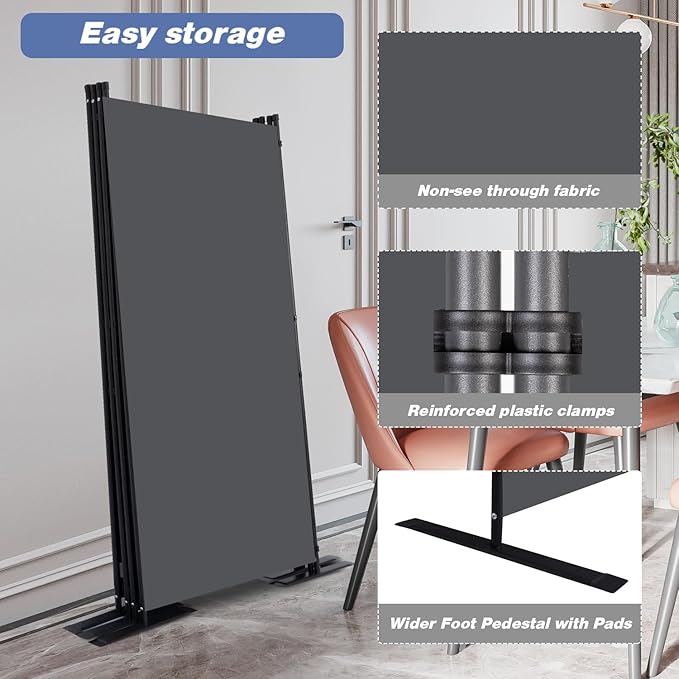 Room Divider, 4 Panel Folding Privacy Screens - Image 4