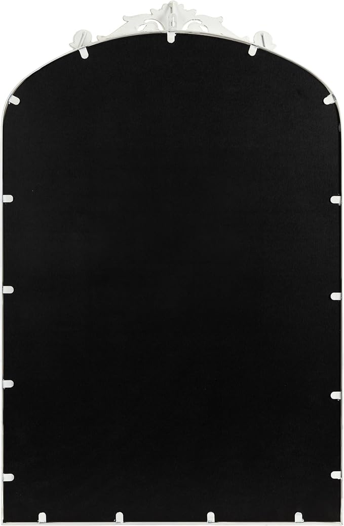 Kate and Laurel Arendahl Traditional Arch Wall Mirror; 24 x 36; Antique White; - Image 7