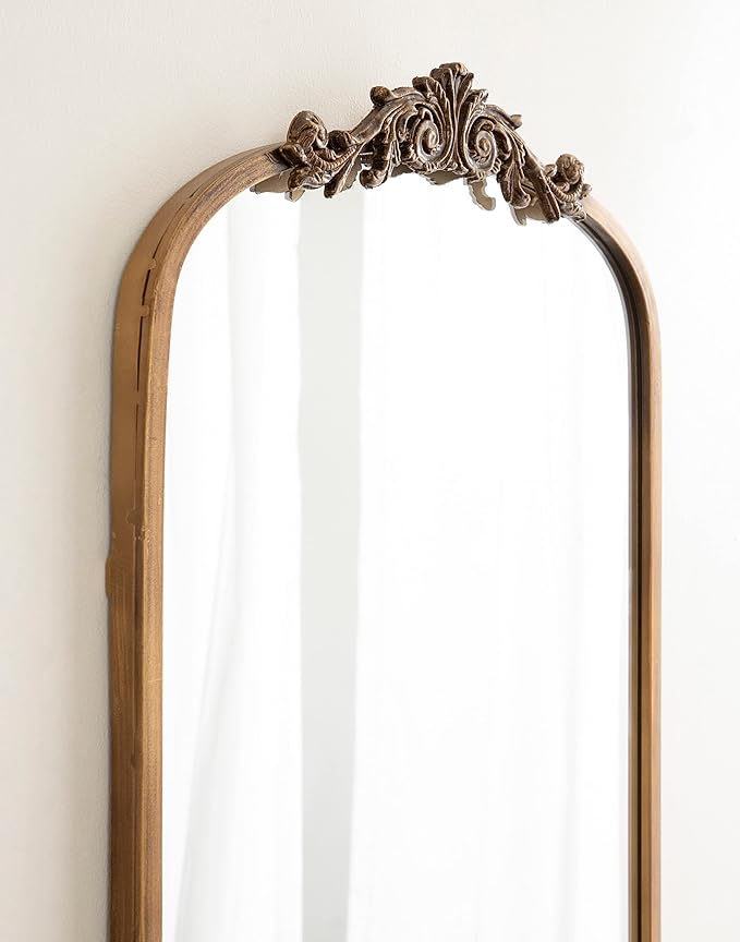 Kate and Laurel Arendahl Glam Arched Vintage Full Length Mirror; 18 x 58; Gold; - Image 5
