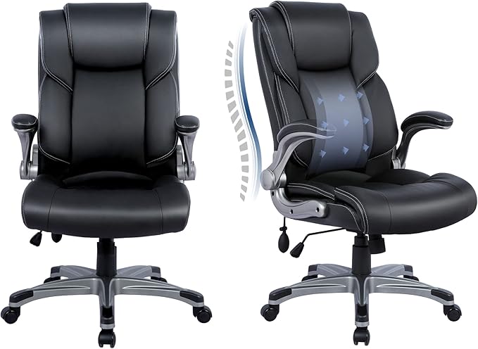 COLAMY Leather Executive Office Chair- High Back Home Computer Desk Chair by COLAMYINC
