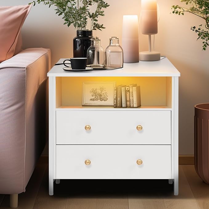 27 Inch Wide Night Stand, Large Wood Night Stand - Image 2