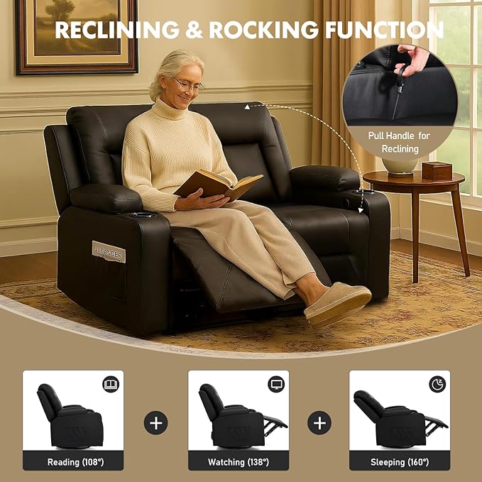 LUCKLIFE Leather Recliner Sofa Set - Image 4
