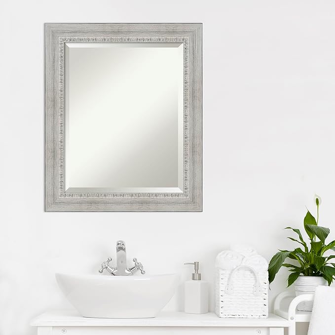 Amanti Art White Bathroom Mirror - Image 6