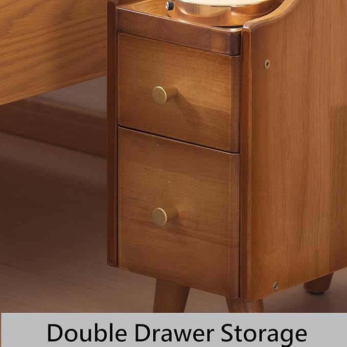 Small Nightstand, Narrow Nightstand, Solid Slim Wood Night Stand - Image 4