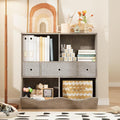 IDEALHOUSE 7-Cubby Large Kids Toy Storage Organizer, Children Wood Bookcase and by IDEALHOUSE