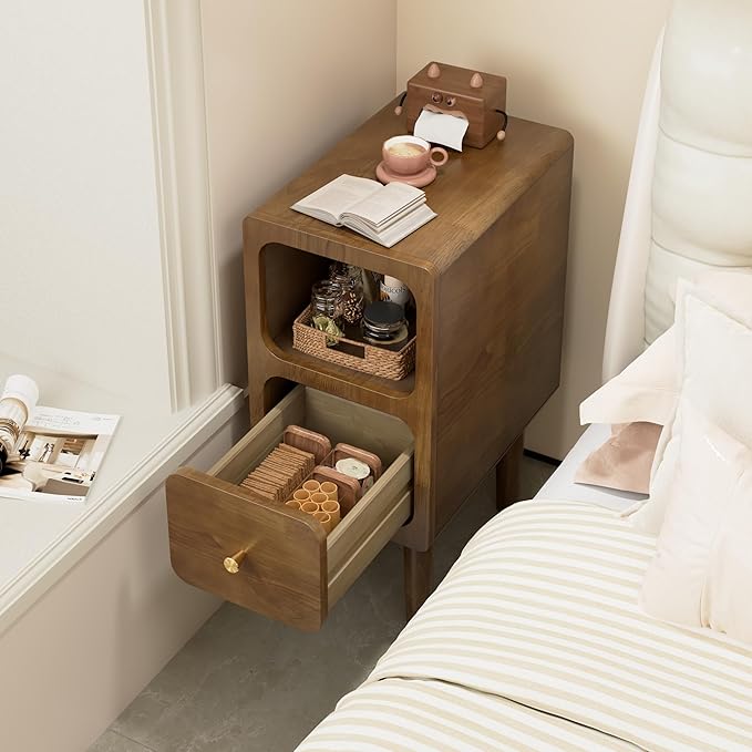 Narrow Nightstand, Solid Wood Night Stand - Image 2