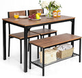 Giantex Dining Table Set for 4, Dining Bench by Giantex