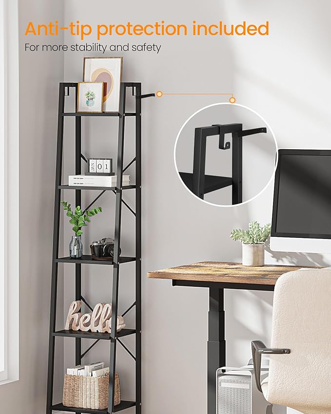 Ladder Shelf, Bookshelf Bookcase, Freestanding Corner Storage Shelve - Image 8