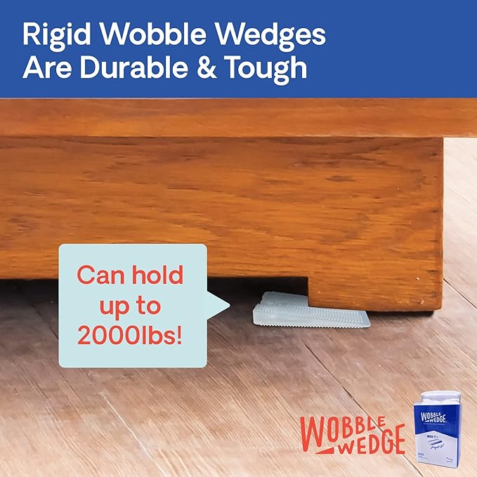 The Original Wobble Wedge Rigid Plastic Shims-MADE IN USA- Heavy-Duty Leveling - Image 4