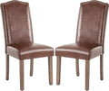Stylish Upholstered Parsons Dining Chair PU Faux Leather by SNUGWAY