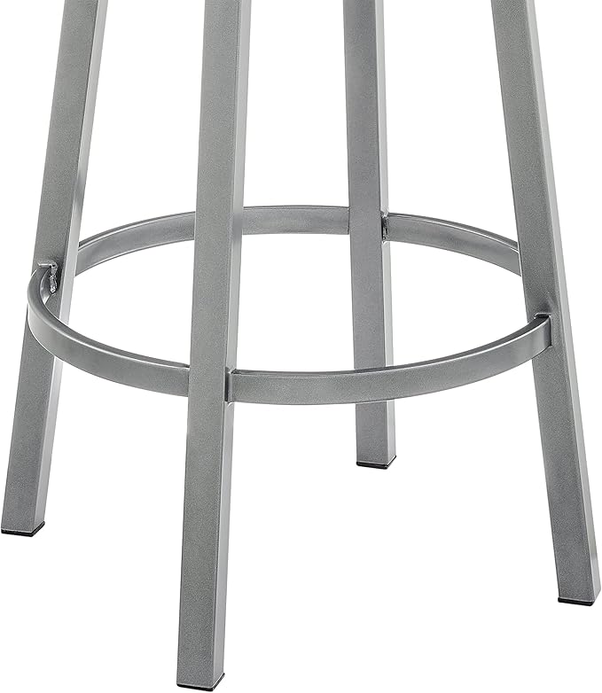 Armen Living Dalza Swivel Counter or Bar Stool in Cloud Finish - Image 10