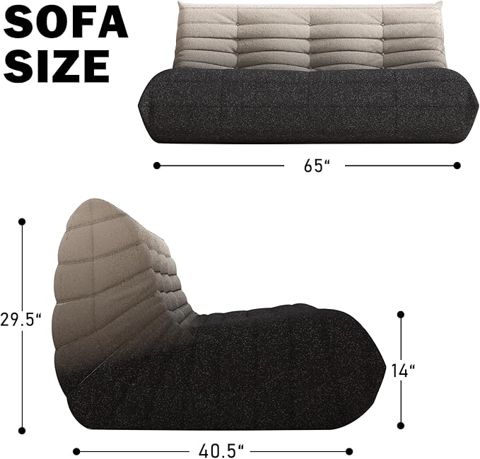 Bean Bag Chair, Oversized Fireside Chair Bean Bag Sofa Large Bean Bag Chair - Image 2