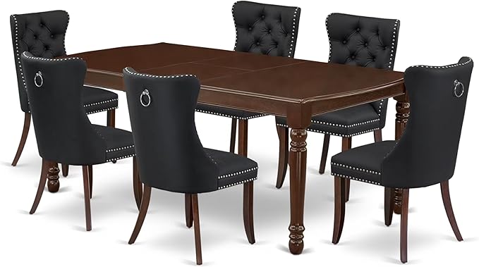 East West Furniture DODA7-MAH-12 7 Piece Dinette Set Includes a Rectangle by EastWestFurniture