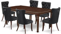 East West Furniture DODA7-MAH-12 7 Piece Dinette Set Includes a Rectangle by EastWestFurniture