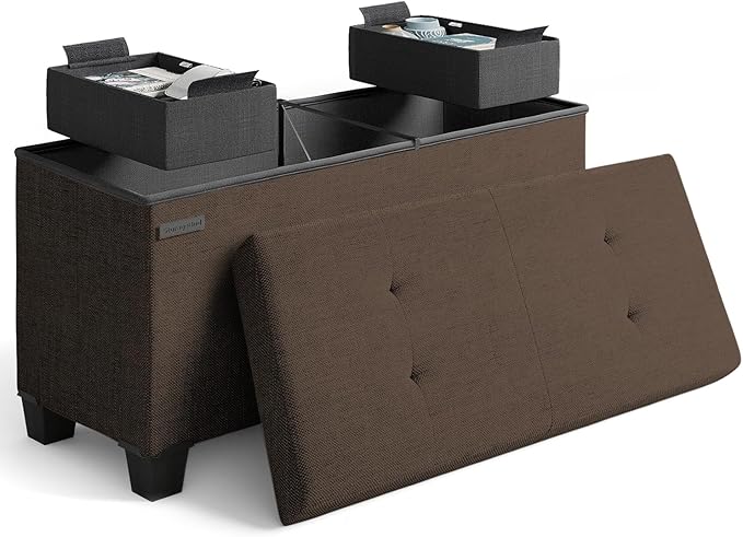 STORAGEBUD Storage Ottoman Bench by STORAGEBUD