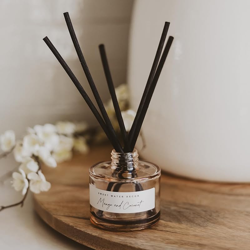 Sweet Water Decor Mango and Coconut Reed Diffuser – Room Decor Aesthetic - Image 4
