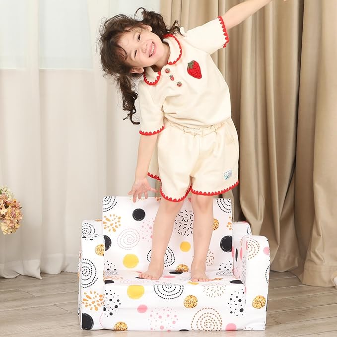 Firework Kids Sofa, 2-in-1 Kids Couch Fold Out, Convertible Sofa to Bed - Image 5