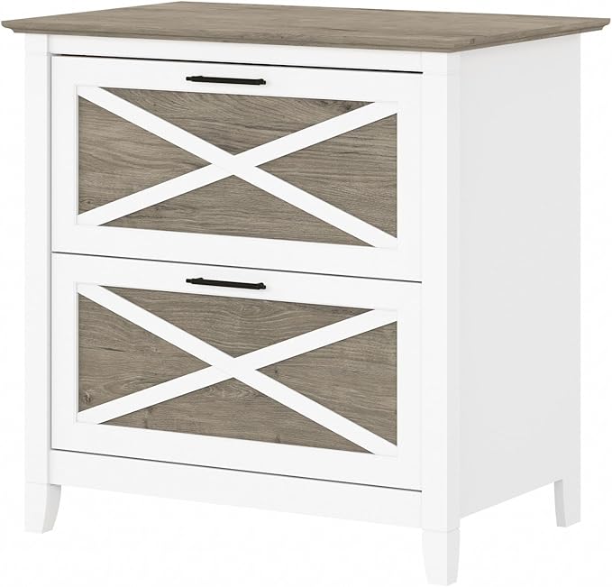 Bush Furniture Key West Lateral File Cabinet, Modern Farmhouse 2 Drawer File by BushHome