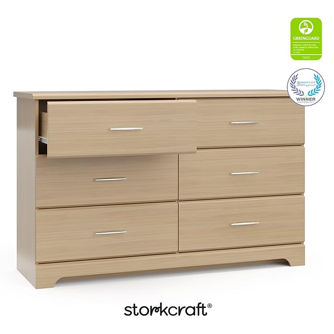 Storkcraft Brookside 6-Drawer Dresser – GREENGUARD Gold Certified, Nursery & - Image 9