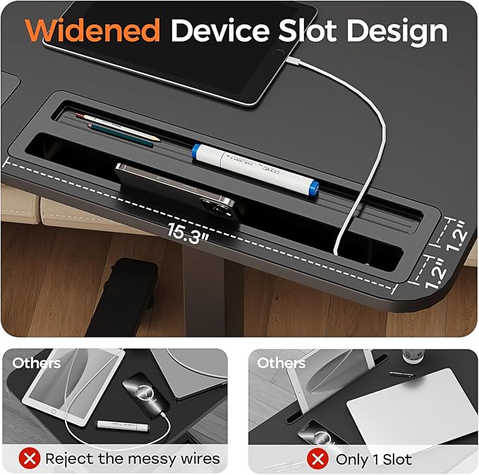 Mobile Standing Desk with Drawer, Portable Laptop Workstation on Wheels - Image 6