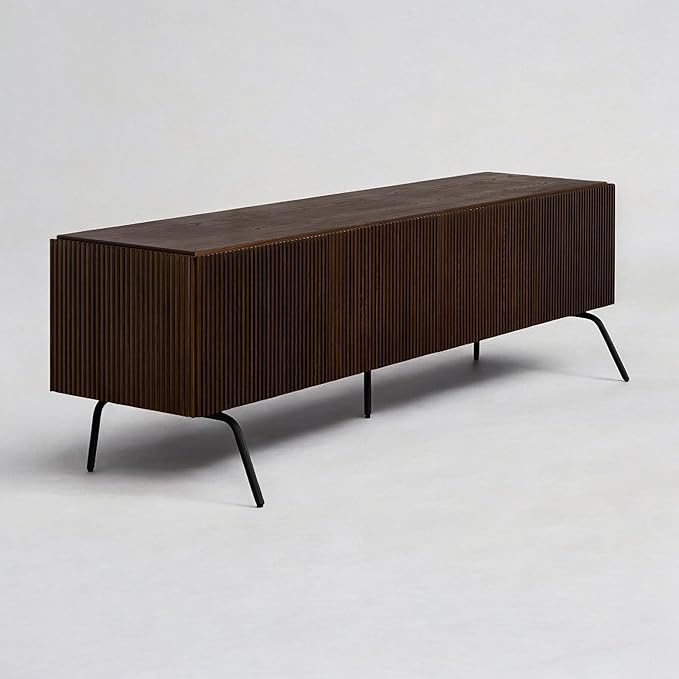 NTC Veil TV Stand with 4 Doors for TVs up to 75’’, Media Console with Vertical by NTC
