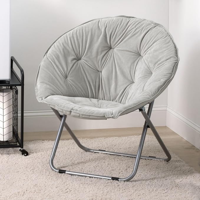 mDesign Urban Papasan Folding Moon Chair - Image 2