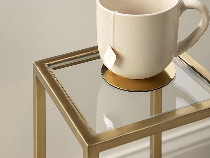 Kate and Laurel Jaspur Modern Drink Table, Decorative Glam Accent Table - Image 6