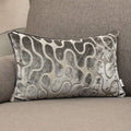 Yangest Silver Grey Throw Pillow Cover Wavy Cushion Cover Modern Zippered by Yangest