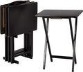 Amazon Basics Portable TV Dinner 4-Pack Rectangular Folding Tray Table by AmazonBasics