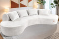 Homguava 130'' Modular Sectional Sofa, Curved Modern Sofa by Homguava