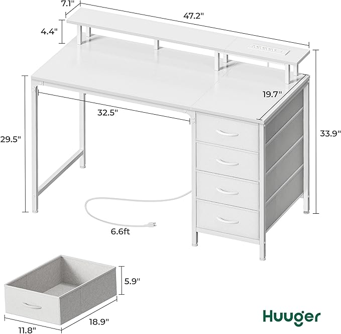 Huuger 47 Inch Computer Desk - Image 2